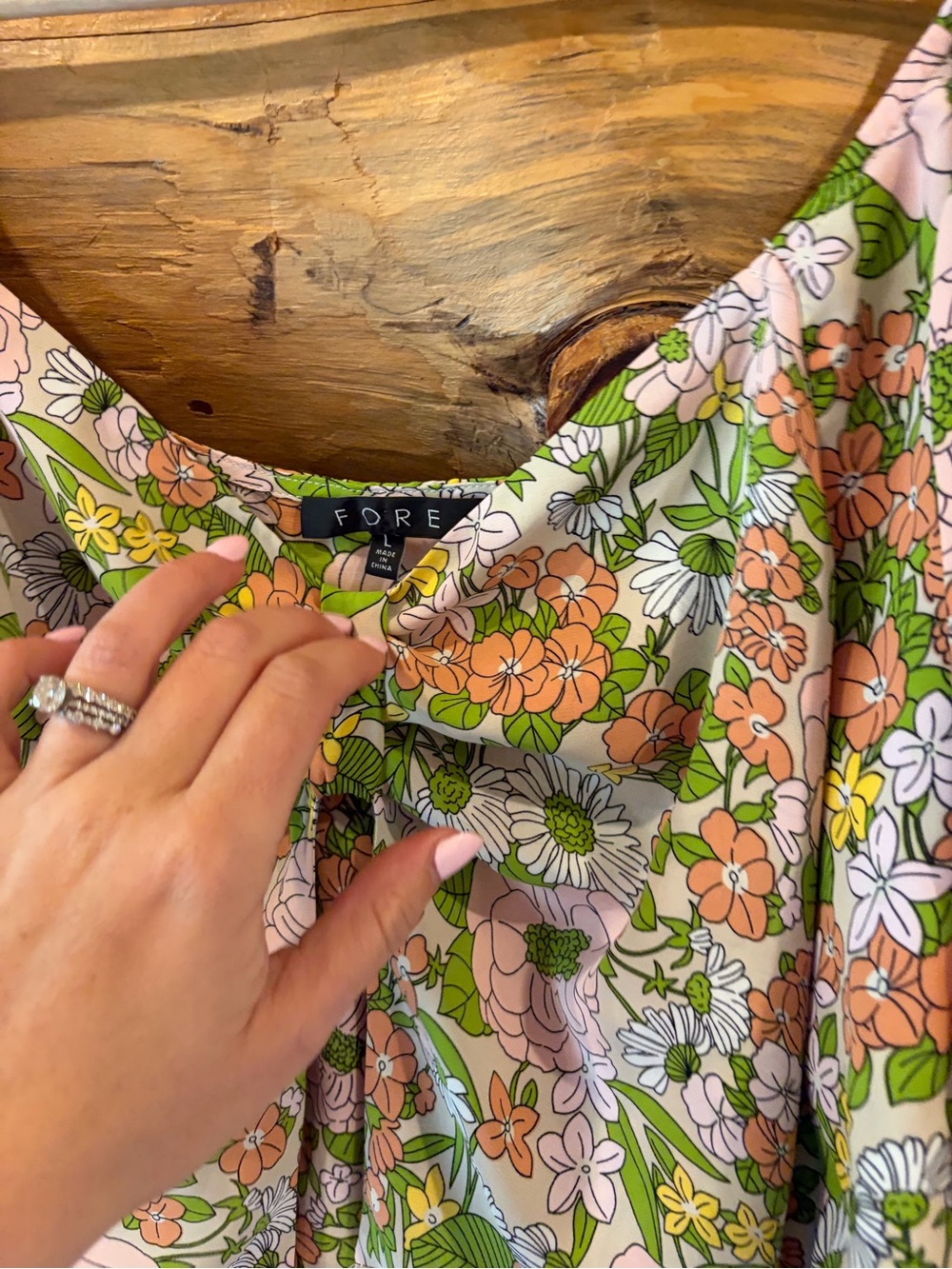Fore Floral Bodysuit size Large - Picture 5 of 6